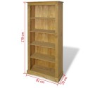 5-Tier Bookcase Mexican Pine Corona Range 81x29x170 cm