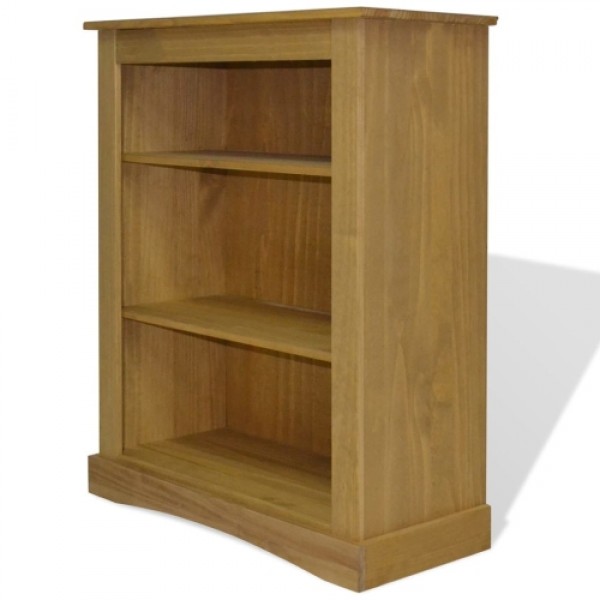 3-Tier Bookcase Mexican Pine Corona Range 81x29x100 cm