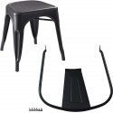 Basics 33DC01S4-BK Chair, 4 Pack, 20.1"D x 17.1"W x 33.6"H, Matte Black