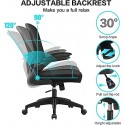 Ergonomic Desk Chair with Adjustable Height, Swivel Computer Chair with Lumbar Support and Flip-up Arms, Backrest with Breathable Mesh (Black)