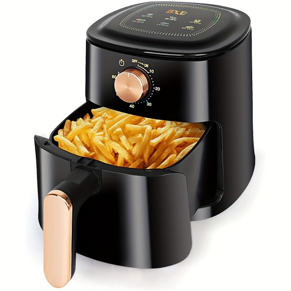 1pc, 4L Air Fryer, Healthy Cooking With Little To No Oil, Easy To Clean, Perfect For Small Families And Versatile Cooking, Large Capacity Household Single Knob Timing Multifunctional No Fume Electric Fryer, School Supplies Back To School Dorm