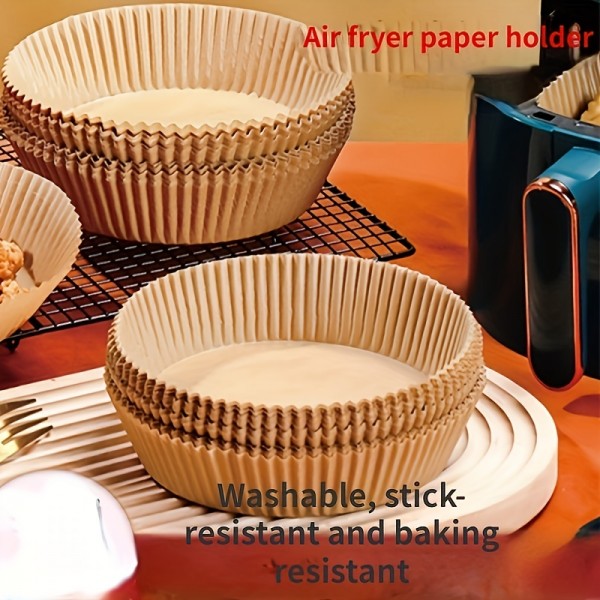 50100pcs, Disposable Air Fryer Liners (6.3''/7.87''), Paper Air Fryer Liner Pots, Paper Basket Bowls, Baking Trays, Oven Accessories, Baking Tools, Kitchen Gadgets, Kitchen Accessories