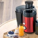 Juicer, Juicer Machine, 400w Centrifugal Juicer Extractor For Fruit & Vegetable, 65mm Feed Chute, 3 Speed Modes, Easy To Clean, Stainless Steel Body, Pure Juice, Safety Locking, Overheat Protection, Non-Slip Feet, Hard Fruit, Soft Fruit, Red, Silve