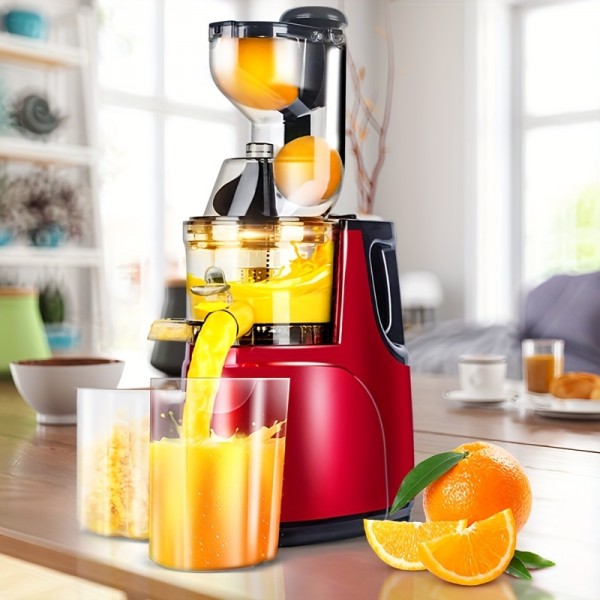 1pc Slow Masticating Juicer Cold Press Juice Extractor Nama Juicer Orange Juicer Apple Orange Citrus Juicer Machine With Wide Chute Quiet Motor For Juicer Machines Vegetable And Fruit Masticating Juicer