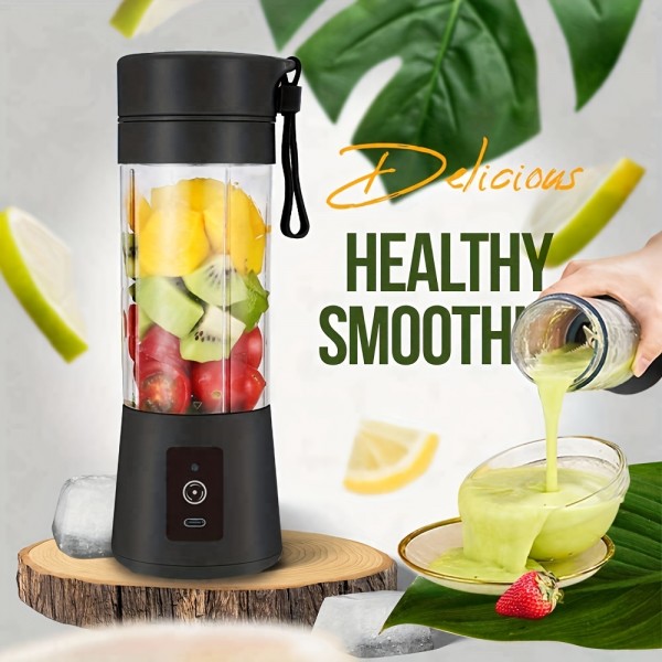 Portable USB Charging Juicer - Juice Up Anywhere with This 3.7V 6 Leaf Knife Household Small Juicer!