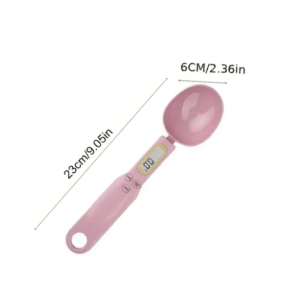 Pink accurate & Easy-to-Use Digital Kitchen Spoon Scale - 0.1g-500g LCD Display - Perfect for Baking & Measuring Ingredients!