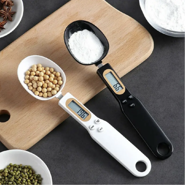 1pc black Measuring Spoons Set, 500g/0.1g Accurate Digital Kitchen Measuring Spoon Food Scale Spoon Electric Scale Spoon Scale With LCD Display For Flour Butter For Kitchen G/o